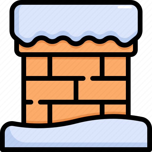 Chimney, christmas, winter, decoration, snow, fireplace icon - Download on Iconfinder