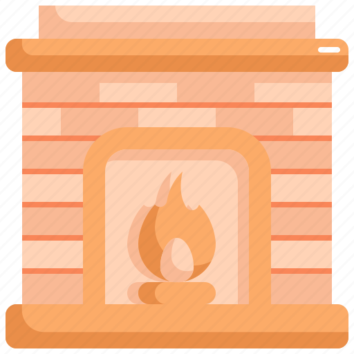 Fireplace, christmas, chimney, furniture, snow, winter icon - Download on Iconfinder