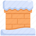 fireplace, christmas, chimney, snow, winter