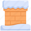 fireplace, christmas, chimney, snow, winter 