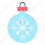 bauble, decoration, ornament, snow, flake 