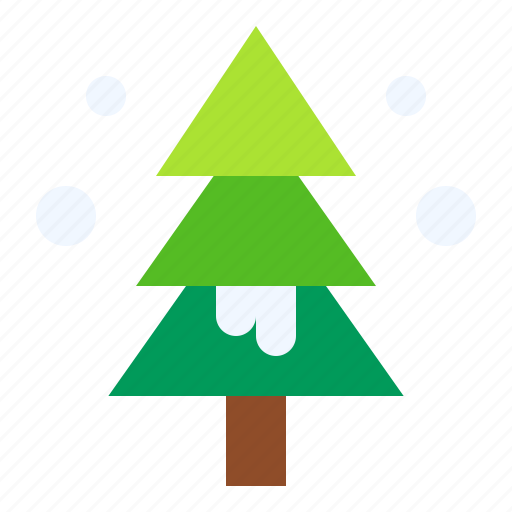 Tree, snowing, winter, weather, pine icon - Download on Iconfinder