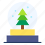 globe, ornament, snow, tree, decoration 
