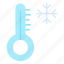 thermometer, freezing, snow, flake, cold, weather 