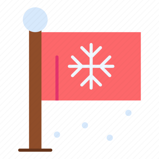 Flag, winter, sports, snow, flake, fall, and icon - Download on Iconfinder