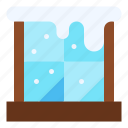 window, snow, weather, cold, winter