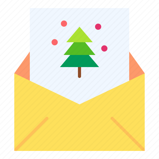 Email, envelop, christmas, card, tree, pine icon - Download on Iconfinder