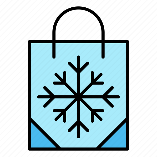 Bag, shopping, snow, flake, winter, seasons icon - Download on Iconfinder
