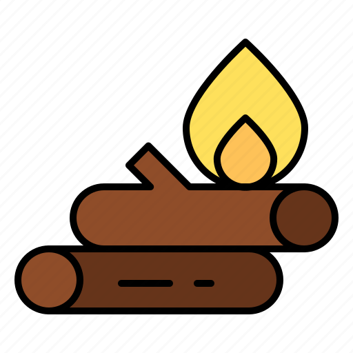 Firewood, fire, logs, trunks, camping icon - Download on Iconfinder