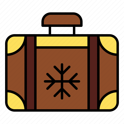 Suitcase, travel, travelling, baggage, snow, flake icon - Download on Iconfinder