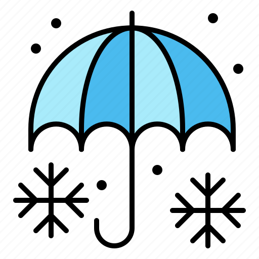 Umbrella, snowing, snow, flake, winter, weather icon - Download on Iconfinder