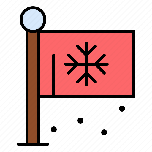 Flag, winter, sports, snow, flake, fall, game icon - Download on Iconfinder