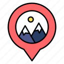 placeholder, pin, mountain, travel, nature