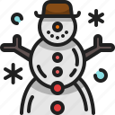 snowman, winter, christmas, sculpture, holiday, snow, season