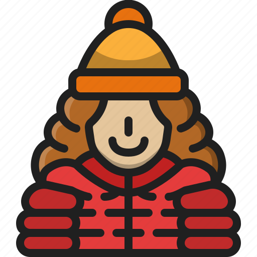 Woman, female, avatar, winter, girl, people, person icon - Download on Iconfinder