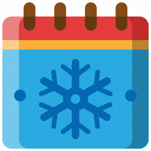 Calendar, snowflake, time, desk, weather, season, winter icon - Download on Iconfinder