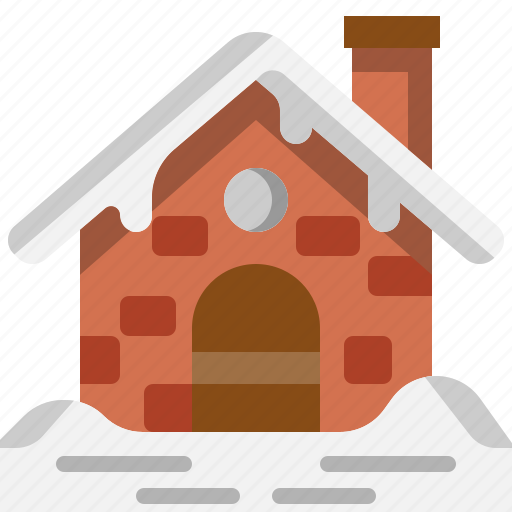 Hut, cottage, home, winter, building, brick, snow icon - Download on Iconfinder