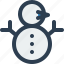 snowman, snow, winter 