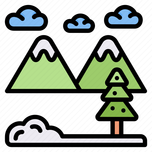 Mountain, mountains, nature, outdoor, snow, vacation, winter icon - Download on Iconfinder