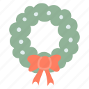 wreath, decoration, ornament, floral, xmas