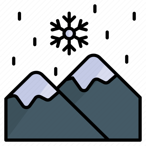 Mountain, snowfall, landscape, nature, winter, snow, altitude icon - Download on Iconfinder
