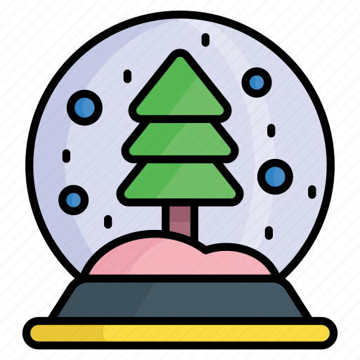 Snow globe, snow dome, christmas globe, decoration piece, snow storm, globe, christmas icon - Download on Iconfinder