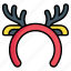 headband, christmas, winter, reindeer, party, happy, celebration 