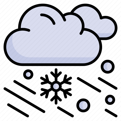 Snowfall, snowstorm, cloudy, freezing, forecast, blizzard, weather icon - Download on Iconfinder