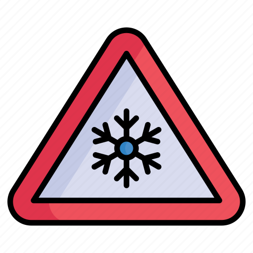 Snow, frost, danger, warning, alert, traffic sign, signaling icon - Download on Iconfinder