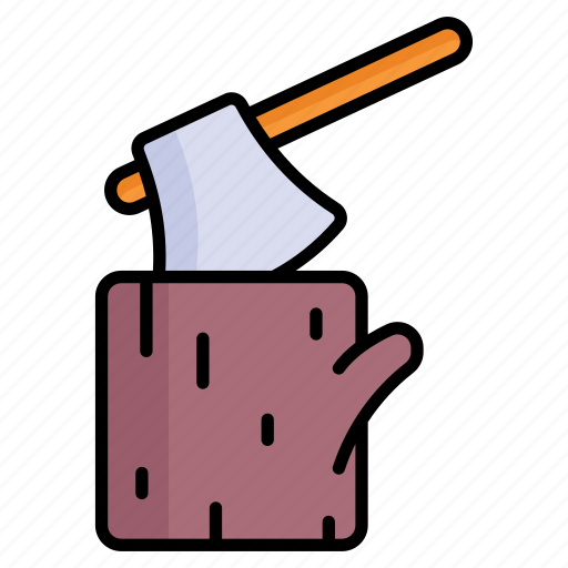 Woodcutter, cutting, deforestation, axe, forestry, instrument, tool icon - Download on Iconfinder