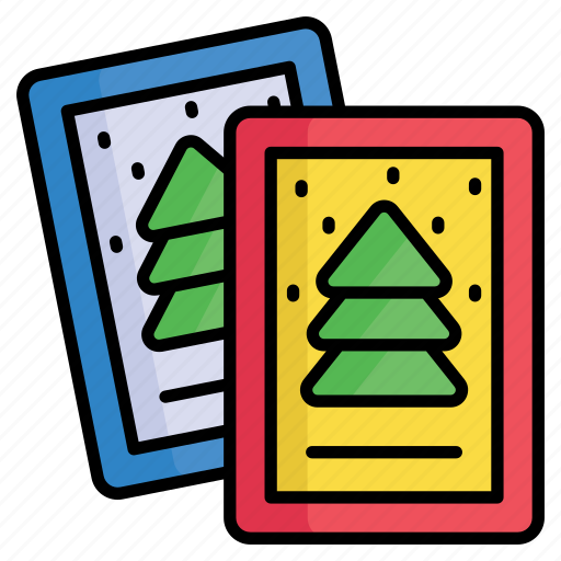 Christmas card, greeting, invitation, card, tree, page, wishes icon - Download on Iconfinder