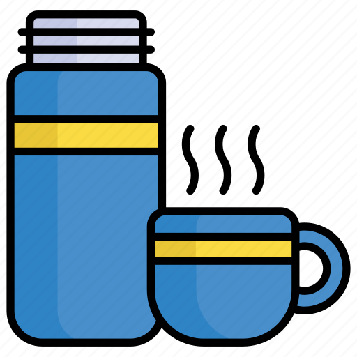 Thermos, hot, teacup, cup, beverage, flask, drink icon - Download on Iconfinder