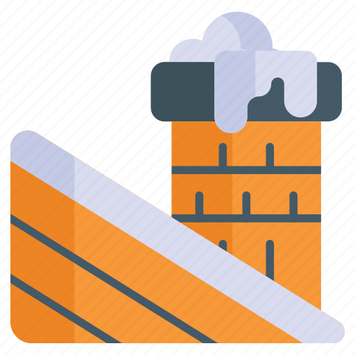 Chimney, winter, snow, architecture, structure, bricks, cold icon - Download on Iconfinder