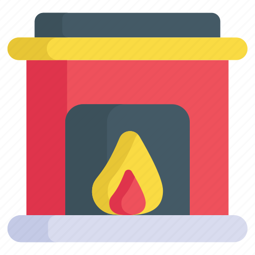 Fireplace, flame, furnace, ignition, hearth, fireside, winter icon - Download on Iconfinder