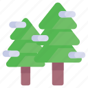 christmas tree, snow, winter, xmas, decorated, cedar, branches