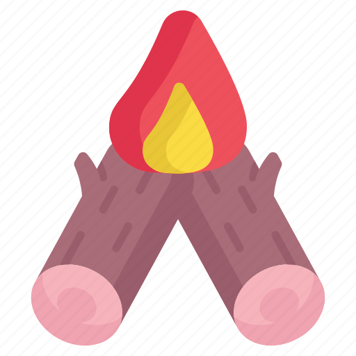 Bonfire, balefire, blaze, lit, campfire, wood, flame icon - Download on Iconfinder