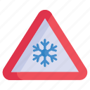snow, frost, danger, warning, alert, traffic sign, signaling