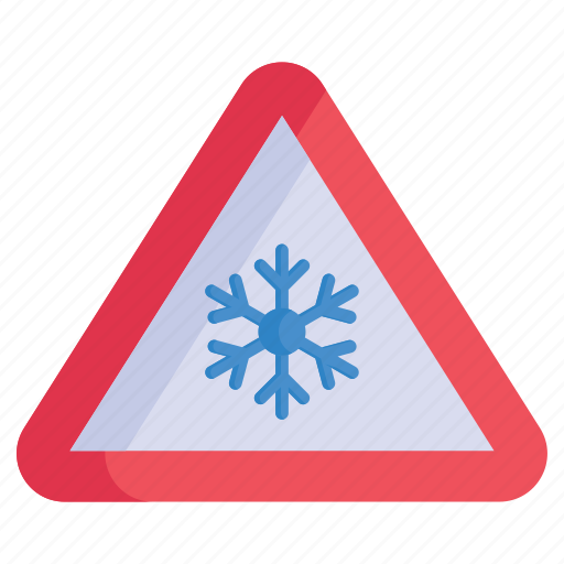 Snow, frost, danger, warning, alert, traffic sign, signaling icon - Download on Iconfinder