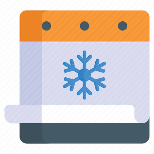 Calendar, winter, snowflake, planner, agenda, almanac, schedule icon - Download on Iconfinder