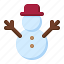 snowman, winter, snow, decoration, holiday
