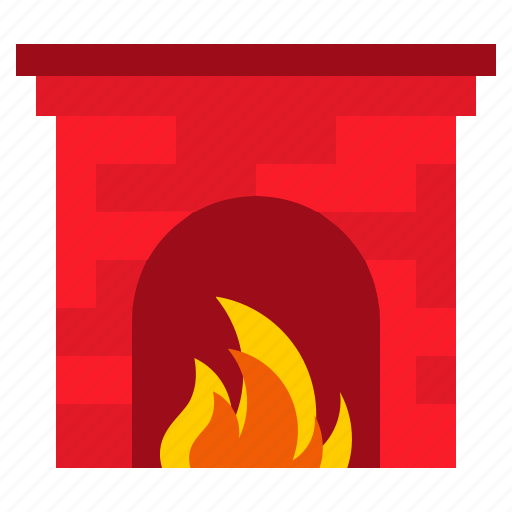 Fire, fireplace, hot, warm, winter, hygge, chimney icon - Download on Iconfinder