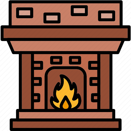 Fireplace, christmas, fire, home, warm icon - Download on Iconfinder