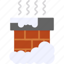 smoke, chimney, house, roof, rooftop, santa, warm