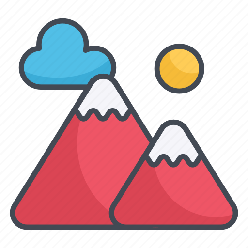 Mountainside, sunny, beautiful, sun, cold icon - Download on Iconfinder