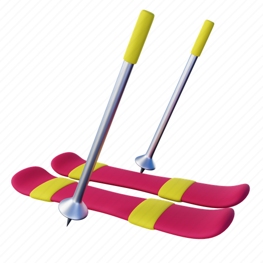 Winter, ski, holiday, activity, equipment, mountain, sport 3D illustration - Download on Iconfinder