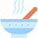 hot, soup, spoon, food, and, restaurant, bowl