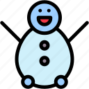 snowman, christmas, winter, snow, shapes