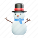 snowman, hat, winter, season, weather, decoration, seasonal, cold, freezing