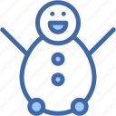 snowman, christmas, winter, snow, shapes