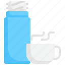 hot water bottle, bottle, household, warmly, cup